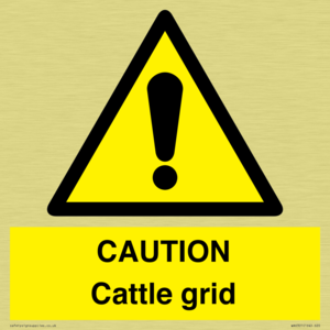 CAUTION Cattle grid